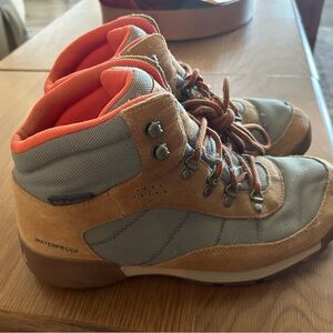 Columbia Women’s Waterproof  Hiking Boots - Gray and Tan and Orange
